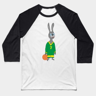 Funny Rabbit basketball player Baseball T-Shirt